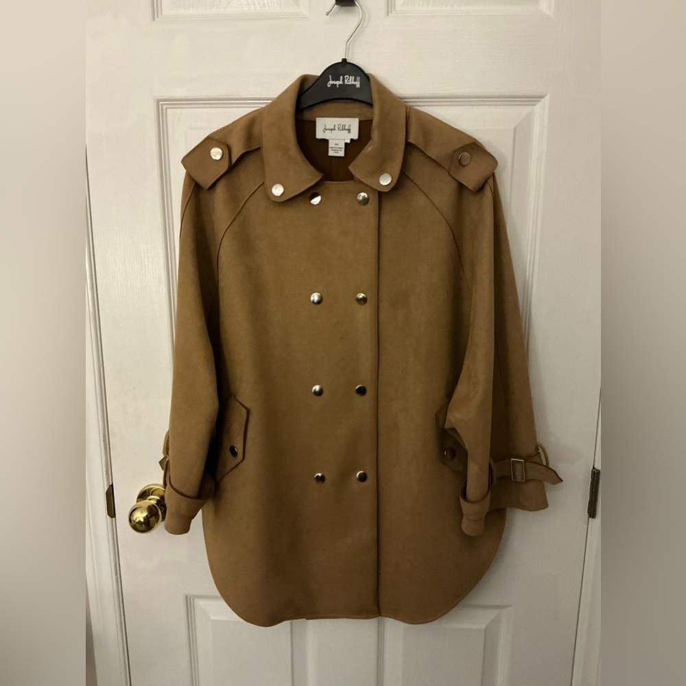 Joseph Ribkoff Tan Faux Suede Jacket, Size S